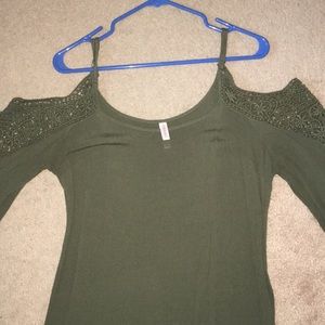 Top with crochet sleeves